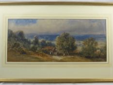 Thomas Coleman Dibdin, (1819 - 1893) Original Water Colour, entitled ""Open Surrey Landscape"",