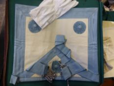 A Masonic Apron and Gloves together with certificate to Flight Lieutenant David Sidney Joseph