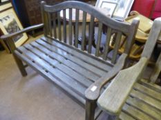 A Rustic Garden Bench, 130 x 62 x 89 cms.