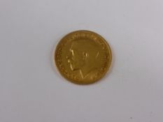 A George IV 1912 gold half sovereign.