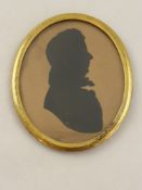 A Georgian Portrait Silhouette of a gentleman signed in pencil bottom left.