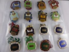 Ten metal Ascot racecourse metal members badges from 1990 to 1999 seasons inclusive, all numbered