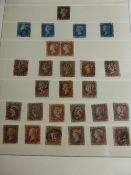 Folder of good quality GB QV stamps including 3-margin 1d black, two 2d blue imperfs ( one vgc 4-