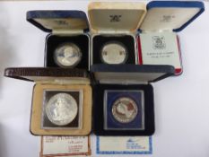 Collection of misc. silver proof coins comprising a proof set 1st coinage of the British Virgin