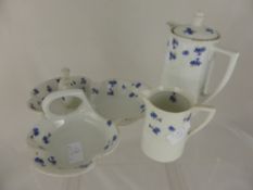 Czech Republic Porcelain, entree dish, water jug, milk jug and two peppers together with four