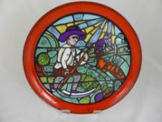 Limited Edition Poole Medieval Calendar Plate, June nr 95/1000 signed C F Wills, impressed marks to