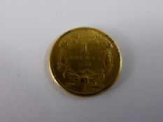 Fine Gold One Dollar Coin, dated 1862, approx 1.6gms