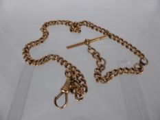 A gent`s 15ct  hallmarked gold fob chain, each link is hallmarked.