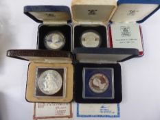 A Collection of Miscellaneous Silver Proof Coins including four Queen`s Silver Jubilee 1977