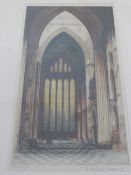 Edward Sharland 1884 -1967, two etchings depicting Canterbury Cathedral and York Minster, signed in