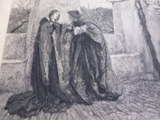 Three volumes of Shakespeare`s works comprising volumes I, II & III together with "" Modern Etching