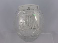 Galway Irish Crystal Vase, Limited Edition, with special back stamp, approx 20 cms h.