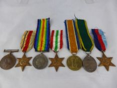 Group of Seven Medals awarded to T-1480 Driver H.C. Lowings, A.S.C including the Great War Medal,