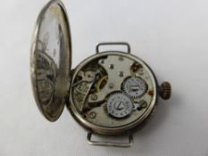 A vintage silver cased Rolex wristwatch having an enamel face, stamped Rolex 925, No. 726375