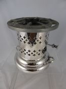 A silver plated Rechaufe lamp