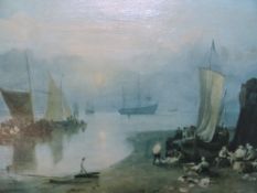 Two reproductions of J W M Turner paintings, one entitled "" St Benedetto looking towards Fusina ""