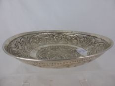 900 stamp silver metal bowl, the bowl of floral knot design, approx 240 gms.