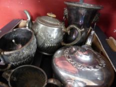 Quantity of Silver and Silver Plate, comprising Tea Pot, Milk Jug, Sugar Bowl, one other tea pot,