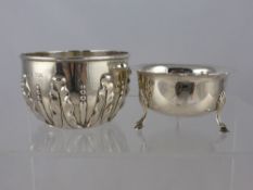 Two Solid Silver Sugar Bowls, one London hallmark, makers mark rubbed, approx 85 gms, the other