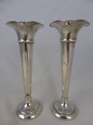 Pair of Silver Hallmark Trumpet Epergne, Sheffield hallmark, dated 1904, m.m James Deakin & Sons.