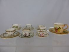 A quantity of miscellaneous cups and saucers including Coalport, Pageant, Coalport Strawberry,