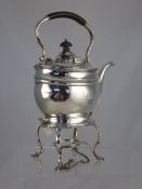 A Solid Silver Spirit Kettle and Stand, London hallmark, m.m Charles S Green & Co, the kettle