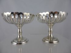 Pair of Solid Silver Bon Bon Dishes. Birmingham hallmark, m.m Walker & Hall, the dishes with