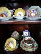 A Quantity of Cups and Saucers including Royal Chelsea, Royal Stafford, Paragon, Aynsley etc. (9)