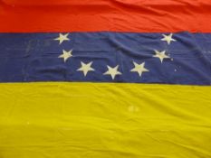 A Venezuelan National Flag, this flag does not bear the Coat of Arms.