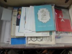 A collection of 1940`s, 1950`s and 1960`s cruise ship memorabilia including passenger lists,