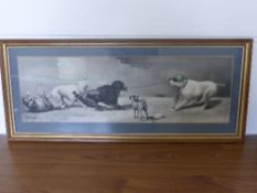 After Harding Cox, Political Etching entitled `Tug of War`, dated 1885, framed and glazed.