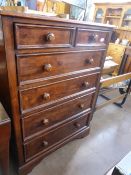 Reproduction Mahogany Effect Chest of Drawers, with two short and four long graduated drawers,