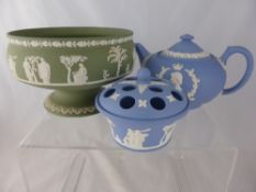 A Quantity of Wedgwood including four trinket dishes in the form of a suite of cards, a silver