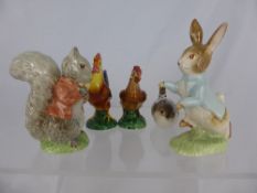 A Collection of Beatrix Potter Miniature Figures including Royal Albert ?Peter Rabbit?, Royal