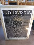 Two posters advertising "" Joy Division "" one entitled "" Warsaw "" The Ideal Beginning, the other