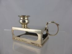 A Solid Silver Candle Holder with Match Box, Chester hallmark, m.m George Nathan and Ridley Hayes,