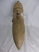 A Bamboo Mask of Batak People of Sumatra, approx. 45 cms. in length.
