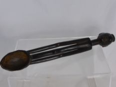 A Congolese Ebony Sacrificial Offering Spoon, approx. 39 cms in length.