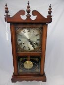 A Reproduction Highlands 31 day Mahogany Clock with Roman numeral dial.