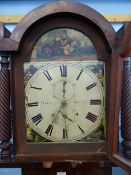 Mid-Victorian Mahogany Long Case Clock, by M. Young, Newcastle, the clock featuring a domed top and