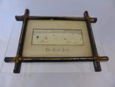 Antique Stevengraph by Thomas Stevens, Coventry, entitled ?The First Over` depicting Cricketers at