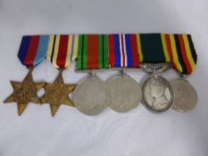 Group of WWII medals to Lieut. K David Royal Welsh Fusiliers, the group of six comprise; 1939-45