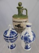 A Quantity of Miscellaneous Porcelain including a Tullamore Whisky Flagon 25 cms high, together