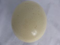 A Victorian Ostrich Egg, approx. 15 cms length and 39 cms.