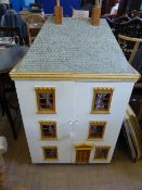 Large Georgian Style Double Sided Hand Crafted Dolls House, the house with three floors and twelve