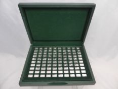 John Pinches Limited, 100 Greatest Cars, Silver Miniature Collection, in original presentation box