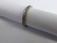 Lady`s Art Deco Platinum and Diamond Full Eternity Ring, the ring pave set with twenty six diamonds