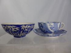 A Collection of Miscellaneous Japanese Porcelain, including an antique blue and white rice bowl,