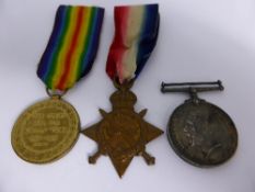 A group of three medals incl. Victory, War and 1914 -15 Star awarded to T 3 - D30500 Dvr. R H U