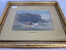 R Peaarce - a watercolour on paper depicting a tranquil farmyard scene dated 1881, approx. 24 x 18